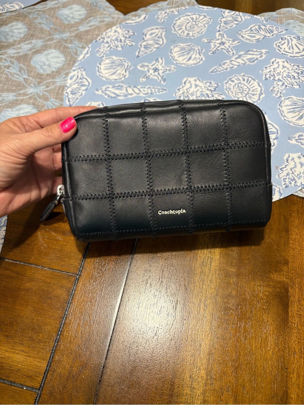 Coachtopia Black Quilted Cosmetic pouch